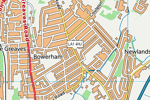 LA1 4HJ map - OS VectorMap District (Ordnance Survey)