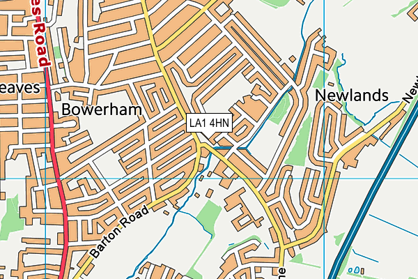LA1 4HN map - OS VectorMap District (Ordnance Survey)