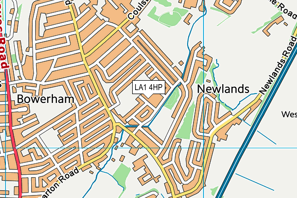 LA1 4HP map - OS VectorMap District (Ordnance Survey)