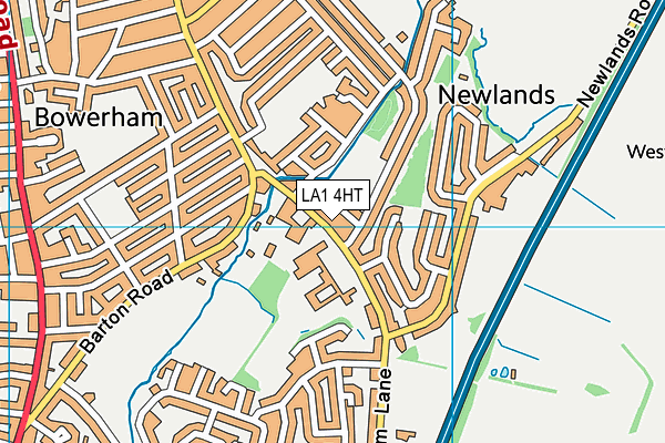 St Bernadette's Catholic Primary School, Lancaster map (LA1 4HT) - OS VectorMap District (Ordnance Survey)