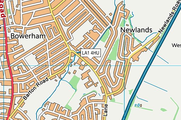 LA1 4HU map - OS VectorMap District (Ordnance Survey)