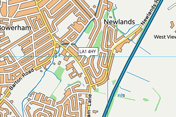 LA1 4HY map - OS VectorMap District (Ordnance Survey)