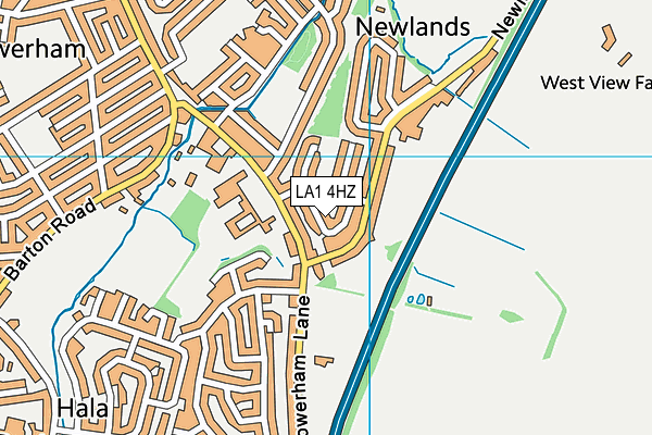 LA1 4HZ map - OS VectorMap District (Ordnance Survey)