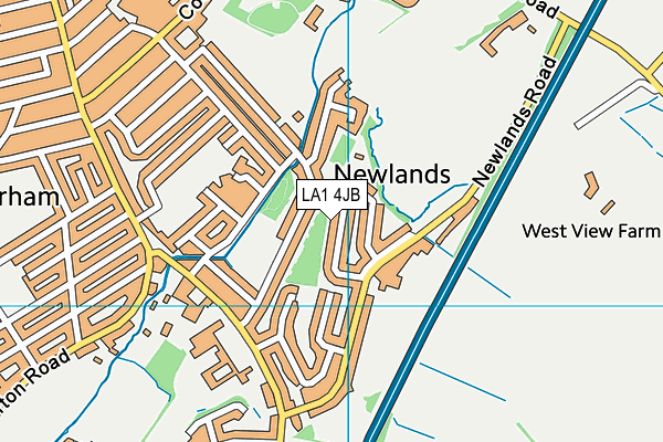 LA1 4JB map - OS VectorMap District (Ordnance Survey)