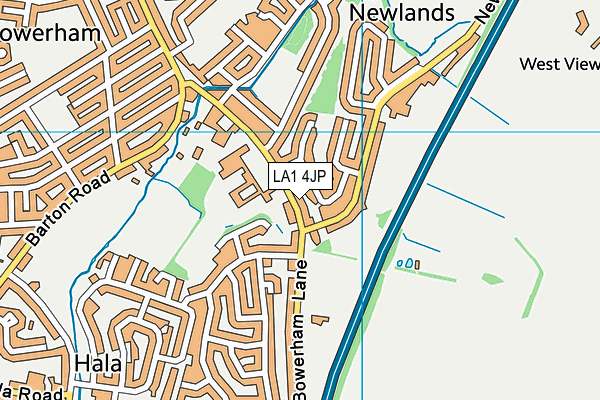 LA1 4JP map - OS VectorMap District (Ordnance Survey)