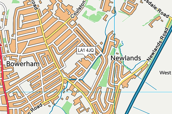 LA1 4JQ map - OS VectorMap District (Ordnance Survey)