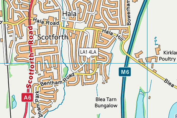 LA1 4LA map - OS VectorMap District (Ordnance Survey)