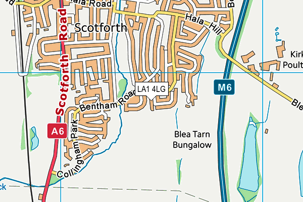 LA1 4LG map - OS VectorMap District (Ordnance Survey)