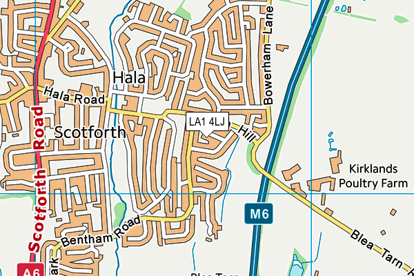 LA1 4LJ map - OS VectorMap District (Ordnance Survey)