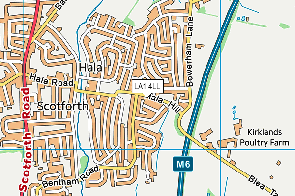 LA1 4LL map - OS VectorMap District (Ordnance Survey)
