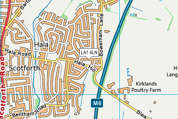 LA1 4LN map - OS VectorMap District (Ordnance Survey)