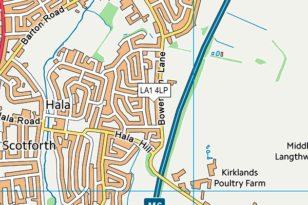 LA1 4LP map - OS VectorMap District (Ordnance Survey)