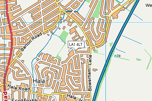 LA1 4LT map - OS VectorMap District (Ordnance Survey)
