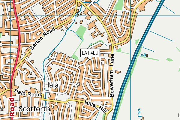 LA1 4LU map - OS VectorMap District (Ordnance Survey)