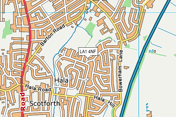 LA1 4NF map - OS VectorMap District (Ordnance Survey)
