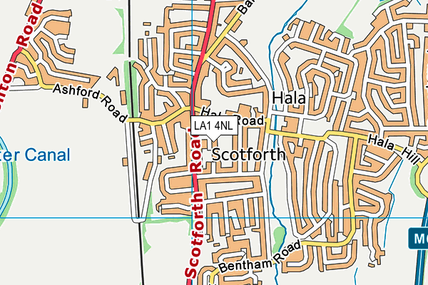 LA1 4NL map - OS VectorMap District (Ordnance Survey)