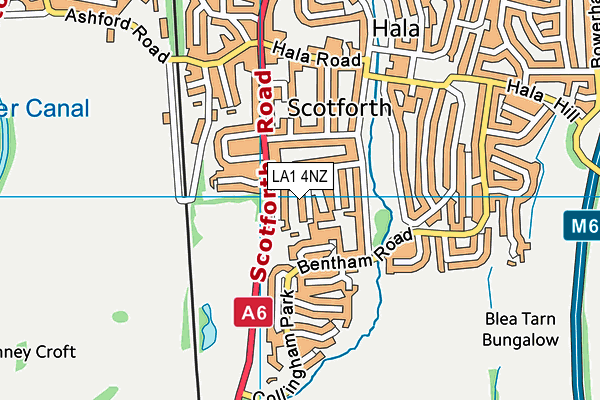 LA1 4NZ map - OS VectorMap District (Ordnance Survey)