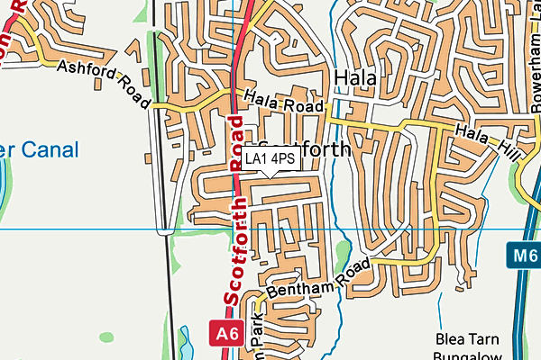 LA1 4PS map - OS VectorMap District (Ordnance Survey)