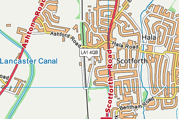 LA1 4QB map - OS VectorMap District (Ordnance Survey)