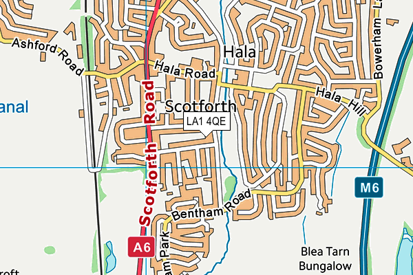 LA1 4QE map - OS VectorMap District (Ordnance Survey)