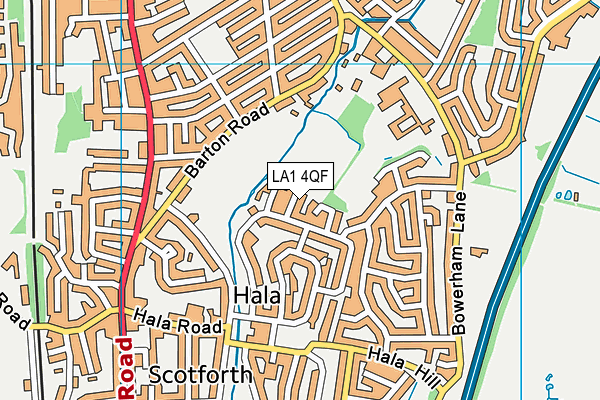 LA1 4QF map - OS VectorMap District (Ordnance Survey)