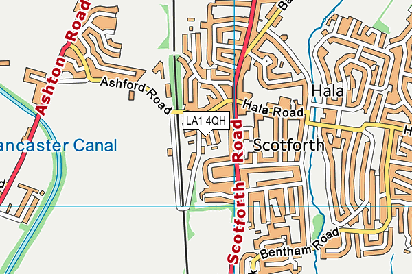 LA1 4QH map - OS VectorMap District (Ordnance Survey)