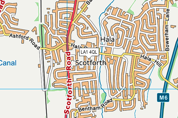 LA1 4QL map - OS VectorMap District (Ordnance Survey)
