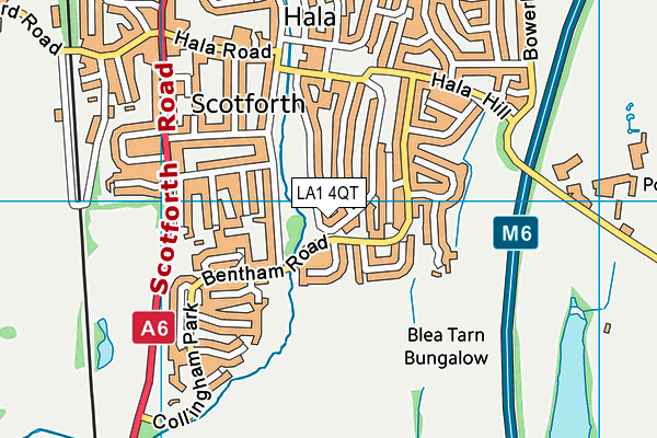 LA1 4QT map - OS VectorMap District (Ordnance Survey)