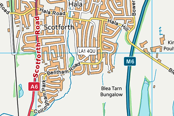 LA1 4QU map - OS VectorMap District (Ordnance Survey)