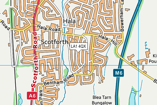LA1 4QX map - OS VectorMap District (Ordnance Survey)