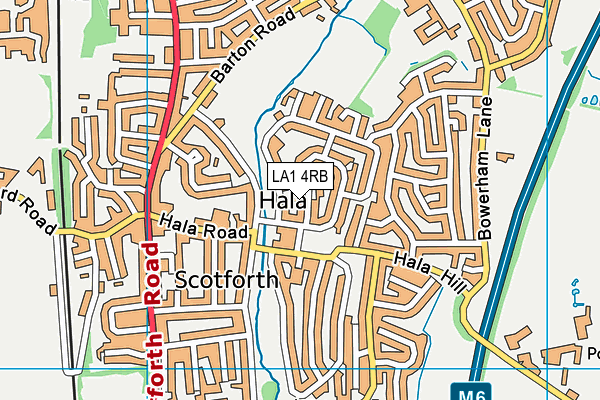 LA1 4RB map - OS VectorMap District (Ordnance Survey)