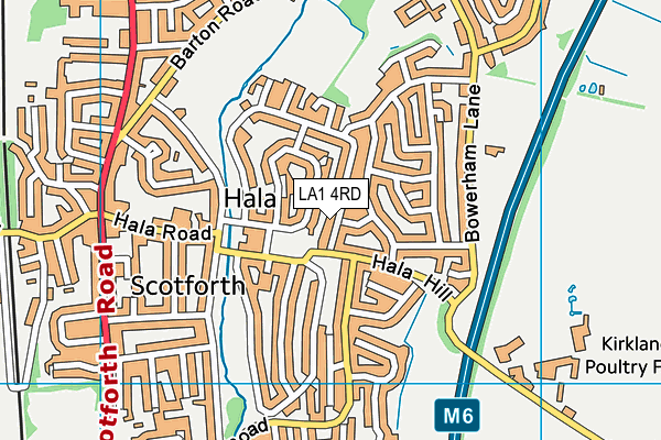 LA1 4RD map - OS VectorMap District (Ordnance Survey)