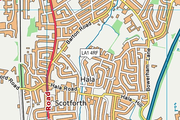 LA1 4RF map - OS VectorMap District (Ordnance Survey)