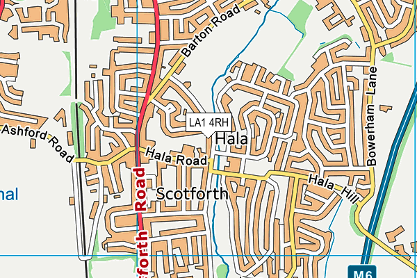 LA1 4RH map - OS VectorMap District (Ordnance Survey)