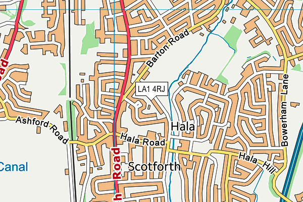 LA1 4RJ map - OS VectorMap District (Ordnance Survey)