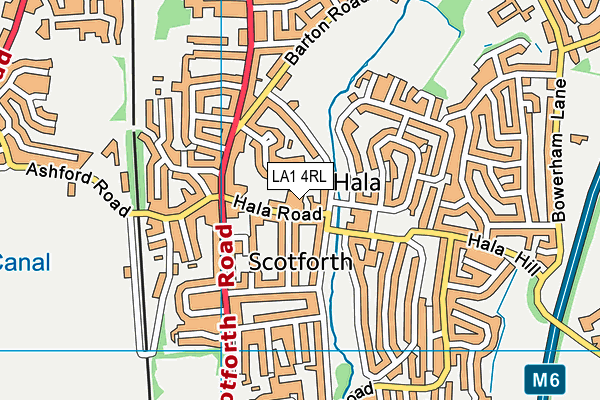 LA1 4RL map - OS VectorMap District (Ordnance Survey)
