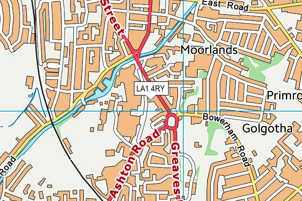 LA1 4RY map - OS VectorMap District (Ordnance Survey)