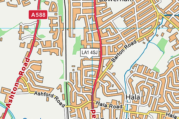 LA1 4SJ map - OS VectorMap District (Ordnance Survey)