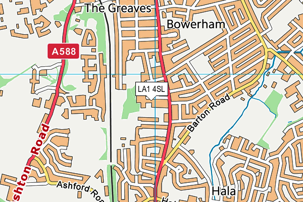 LA1 4SL map - OS VectorMap District (Ordnance Survey)