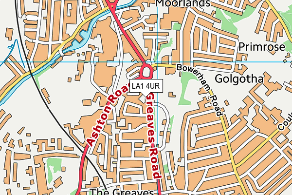 LA1 4UR map - OS VectorMap District (Ordnance Survey)