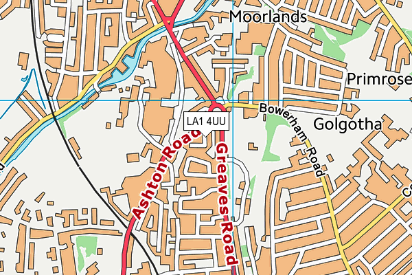 LA1 4UU map - OS VectorMap District (Ordnance Survey)