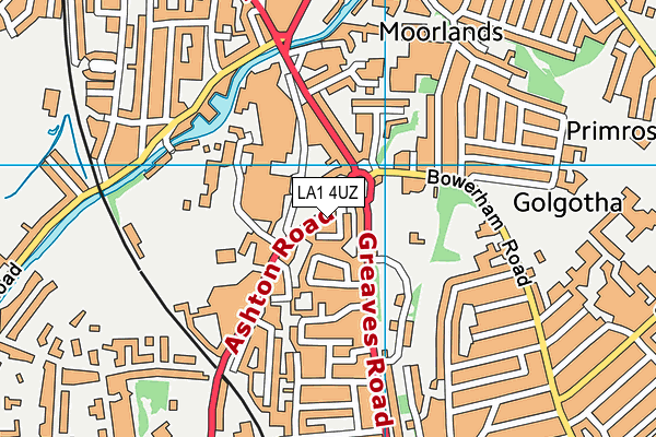 LA1 4UZ map - OS VectorMap District (Ordnance Survey)