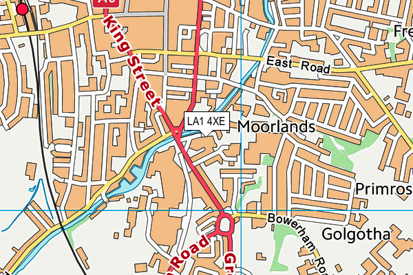 LA1 4XE map - OS VectorMap District (Ordnance Survey)
