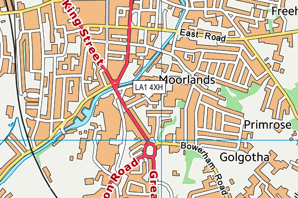 LA1 4XH map - OS VectorMap District (Ordnance Survey)