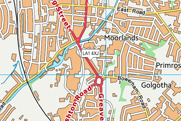 LA1 4XJ map - OS VectorMap District (Ordnance Survey)