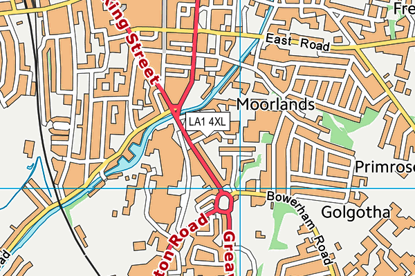 LA1 4XL map - OS VectorMap District (Ordnance Survey)