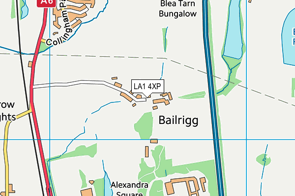 LA1 4XP map - OS VectorMap District (Ordnance Survey)
