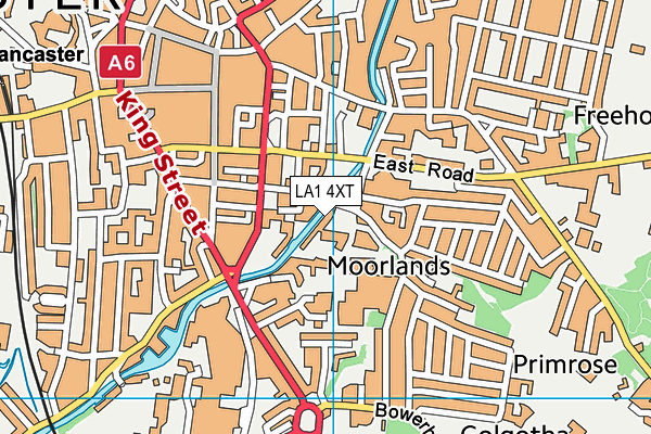 LA1 4XT map - OS VectorMap District (Ordnance Survey)
