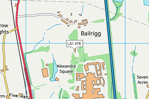 LA1 4YE map - OS VectorMap District (Ordnance Survey)