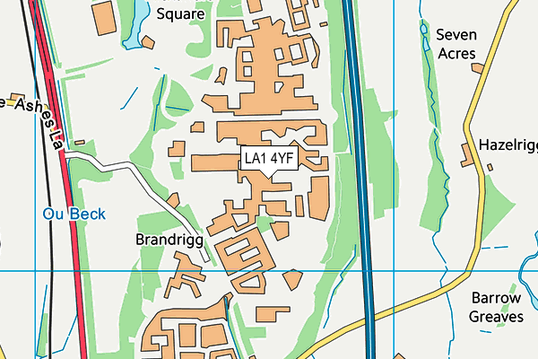 LA1 4YF map - OS VectorMap District (Ordnance Survey)